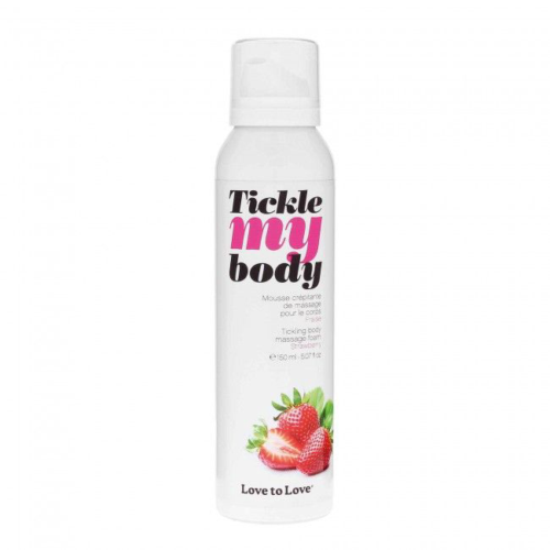 Массажная хрустящая пенка Tickle My Body Strawberry с ароматом клубники - 150 мл. - 1