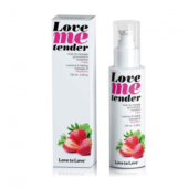 Съедобное согревающее массажное масло Love Me Tender Strawberry с ароматом клубники - 100 мл. - 1