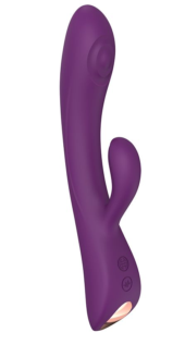 Фиолетовый вибратор-кролик Bunny Clyde - 22,5 см. - 0