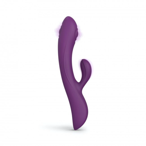 Фиолетовый вибратор-кролик Bunny Clyde - 22,5 см. - 5