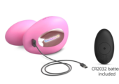 Розовый U-образный стимулятор клитора и точки G с пультом ДУ Wonderlover - 1