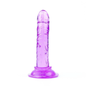 Фиолетовый анальный фаллоимитатор на присоске - 12 см. - 3