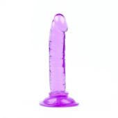 Фиолетовый анальный фаллоимитатор на присоске - 12 см. - 0