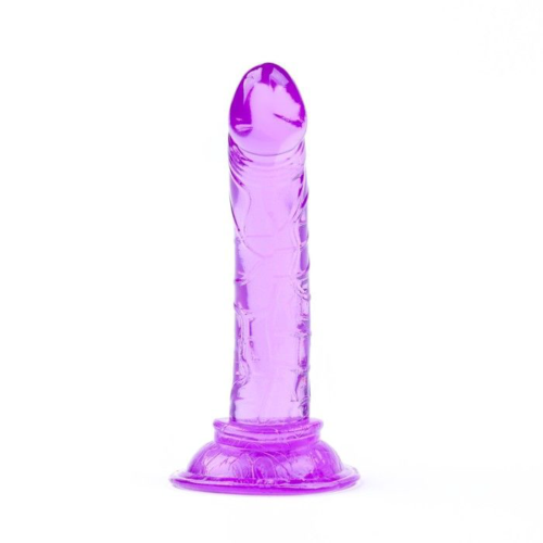 Фиолетовый анальный фаллоимитатор на присоске - 12 см. - 1