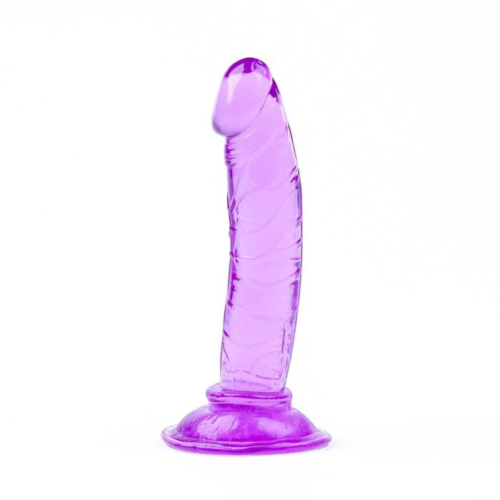 Фиолетовый анальный фаллоимитатор на присоске - 12 см. - 2