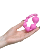 Розовая анальная цепочка-елочка «Оки-Чпоки» - 18,5 см. - 1