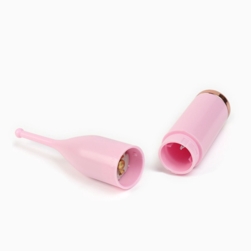 Розовый клиторальный стимулятор «Оки-Чпоки» с 2 сменными насадками - 4