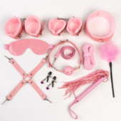Розовый БДСМ-набор «Оки-Чпоки» из 11 предметов - 14