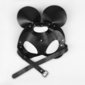 Пикантная черная маска «Озорная мышка» с заклепками - 2