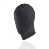Черный текстильный шлем без прорезей для глаз - 0