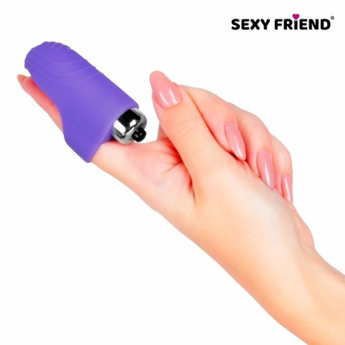 Фиолетовая вибронасадка на палец - 4