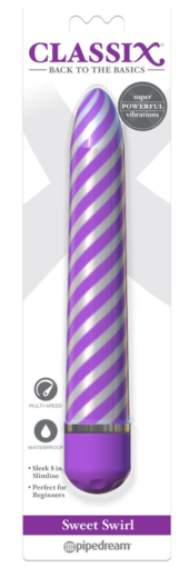 Фиолетовый вибратор Sweet Swirl Vibrator - 21,3 см. - 2