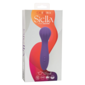 Фиолетовый вибромассажер Stella Liquid Silicone “O” Wand - 17,75 см. - 2