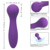 Фиолетовый вибромассажер Stella Liquid Silicone “O” Wand - 17,75 см. - 4