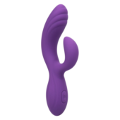 Фиолетовый вибромассажер-кролик Stella Liquid Silicone “C” Curve - 19 см. - 0