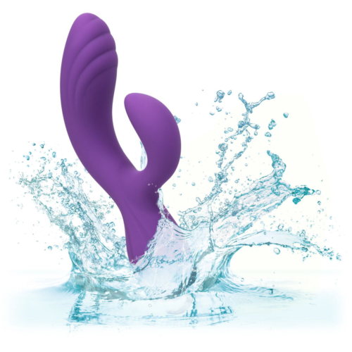 Фиолетовый вибромассажер-кролик Stella Liquid Silicone “C” Curve - 19 см. - 5