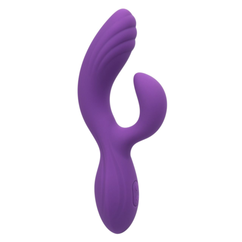 Фиолетовый вибромассажер-кролик Stella Liquid Silicone “C” Curve - 19 см. - 7