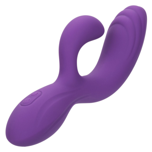 Фиолетовый вибромассажер-кролик Stella Liquid Silicone “C” Curve - 19 см. - 8