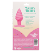 Розовая анальная пробка в виде мороженого Yum Bum Ice Cream Cone Butt Plug - 9,5 см. - 3