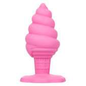 Розовая анальная пробка в виде мороженого Yum Bum Ice Cream Cone Butt Plug - 9,5 см. - 8