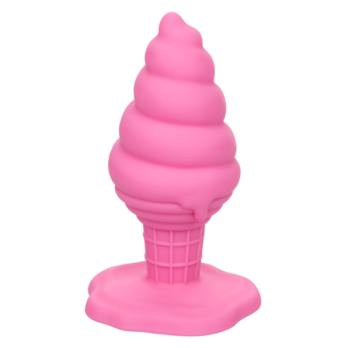 Розовая анальная пробка в виде мороженого Yum Bum Ice Cream Cone Butt Plug - 9,5 см. - 0