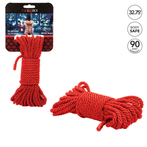 Красная мягкая веревка для бондажа BDSM Rope 32.75 - 10 м. - 4