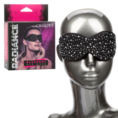 Черная маска на глаза Blackout Eye Mask со стразами - 2