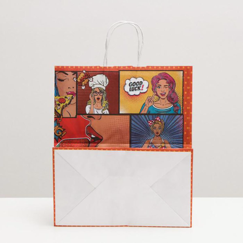 Подарочный крафтовый пакет Pop Art» - 32х19,5х37 см. - 1