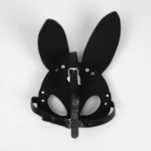 Черная маска «Непослушная зайка» с ушками - 2