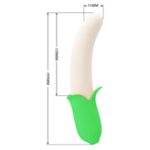 Силиконовый вибратор Banana Knight - 19,5 см. - 4