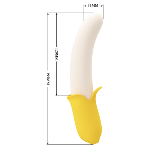 Силиконовый вибратор Banana Geek - 19,5 см. - 4