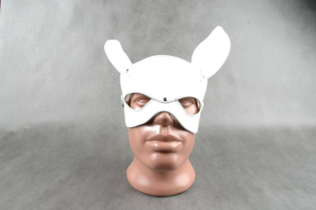 Белая кожаная маска на верхнюю часть лица Е-РАБбит 