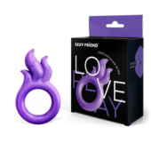 Фиолетовое эрекционное кольцо с язычками пламени - 1