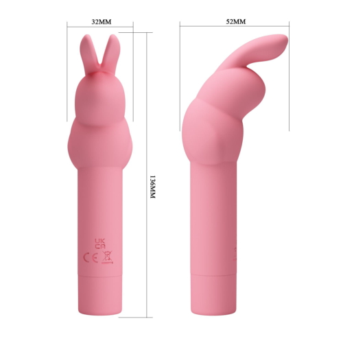 Нежно-розовый вибростимулятор в форме кролика Gerardo - 3