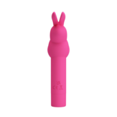 Ярко-розовый вибростимулятор в форме кролика Gerardo - 1