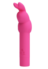 Ярко-розовый вибростимулятор в форме кролика Gerardo - 0