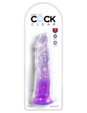 Фиолетовый фаллоимитатор на присоске 8’’ Cock - 21,8 см. - 1