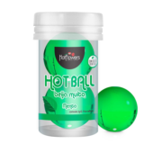 Лубрикант на масляной основе Hot Ball Beija Muito с ароматом мяты (2 шарика по 3 гр.) - 0