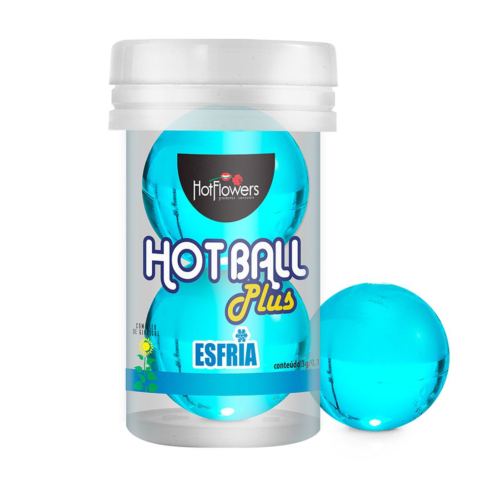 Лубрикант на масляной основе Hot Ball Plus с охлаждающим эффектом (2 шарика по 3 гр.) - 0