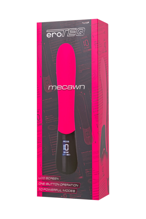 Ярко-розовый вибратор Mecawn - 20,5 см. - 8