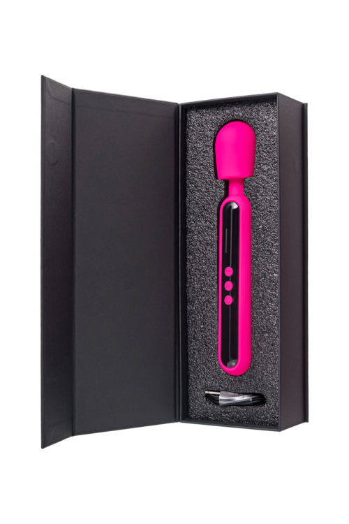 Ярко-розовый wand-вибратор Mashr - 23,5 см. - 11
