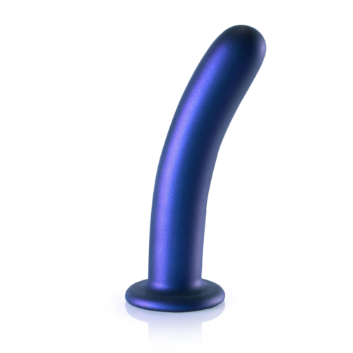 Синий фаллоимитатор Smooth G-Spot - 17,7 см. - 0
