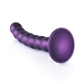 Фиолетовый фаллоимитатор Beaded G-Spot - 17 см. - 2