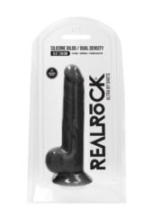 Черный фаллоимитатор Realistic Cock With Scrotum - 24 см. - 1