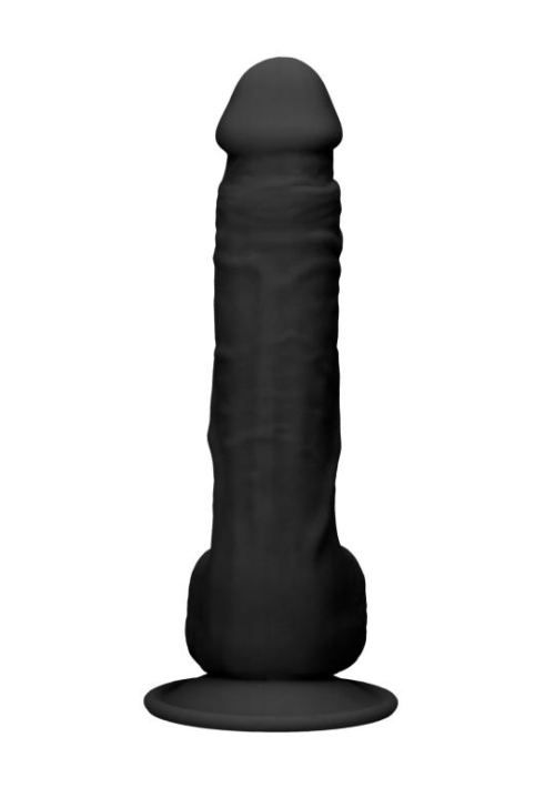 Черный фаллоимитатор Realistic Cock With Scrotum - 24 см. - 6