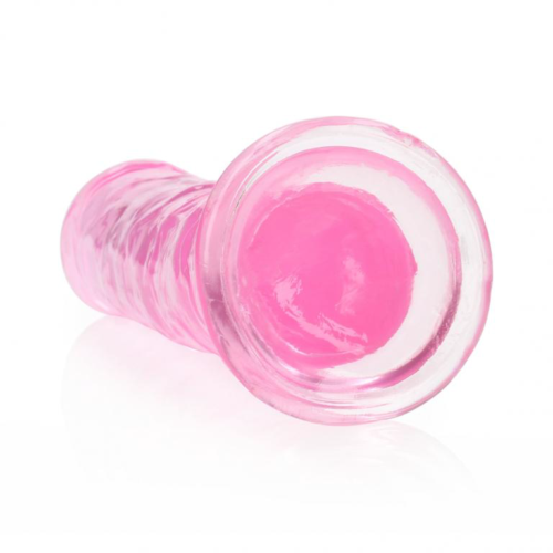 Розовый фаллоимитатор Crystal Clear на присоске - 22 см. - 3