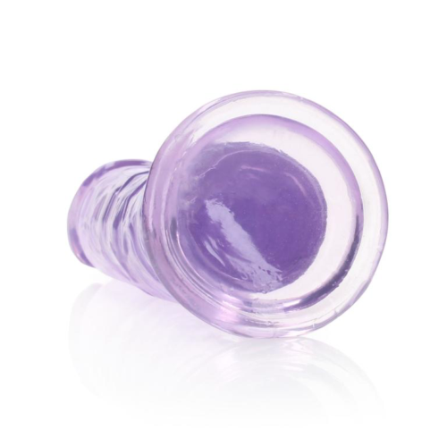 Фиолетовый фаллоимитатор Crystal Clear на присоске - 22 см. - 2