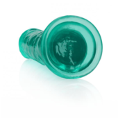 Зеленый фаллоимитатор Crystal Clear на присоске - 25 см. - 3