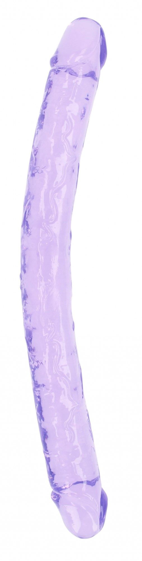 Двусторонний фиолетовый фаллоимитатор - 45 см. - 0