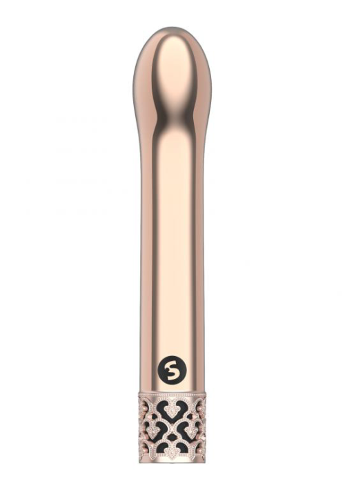Розовый мини-вибратор G-точки Jewel - 12 см. - 3